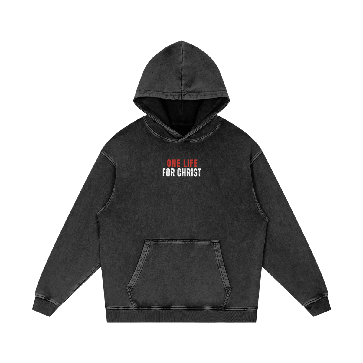 For Christ Snow-Washed Heavyweight Hoodie