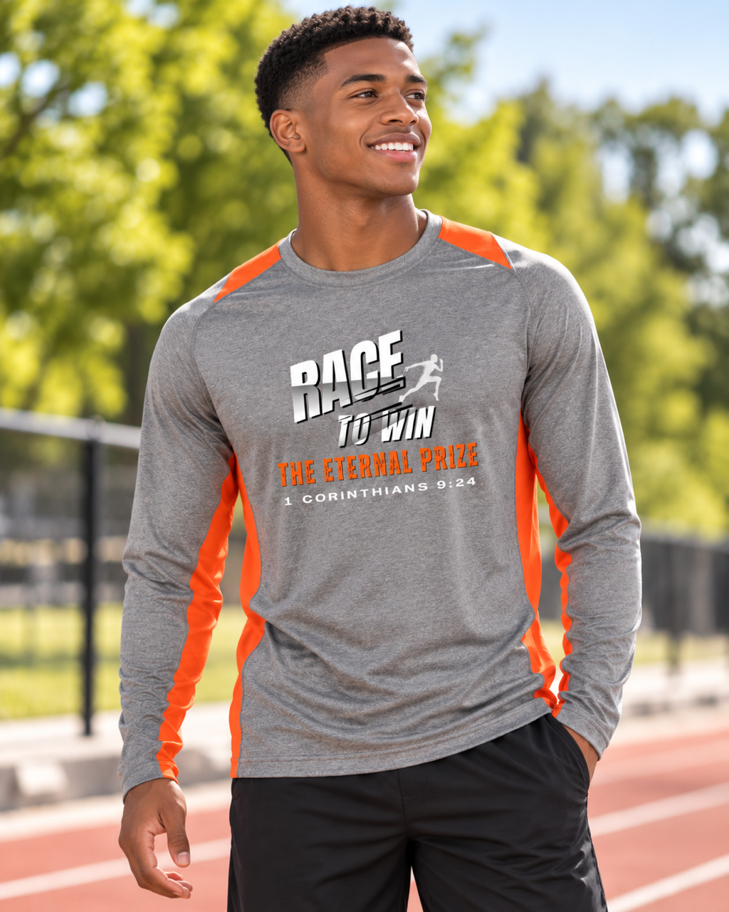 Race To Win Men's Colorblock Performance Tee