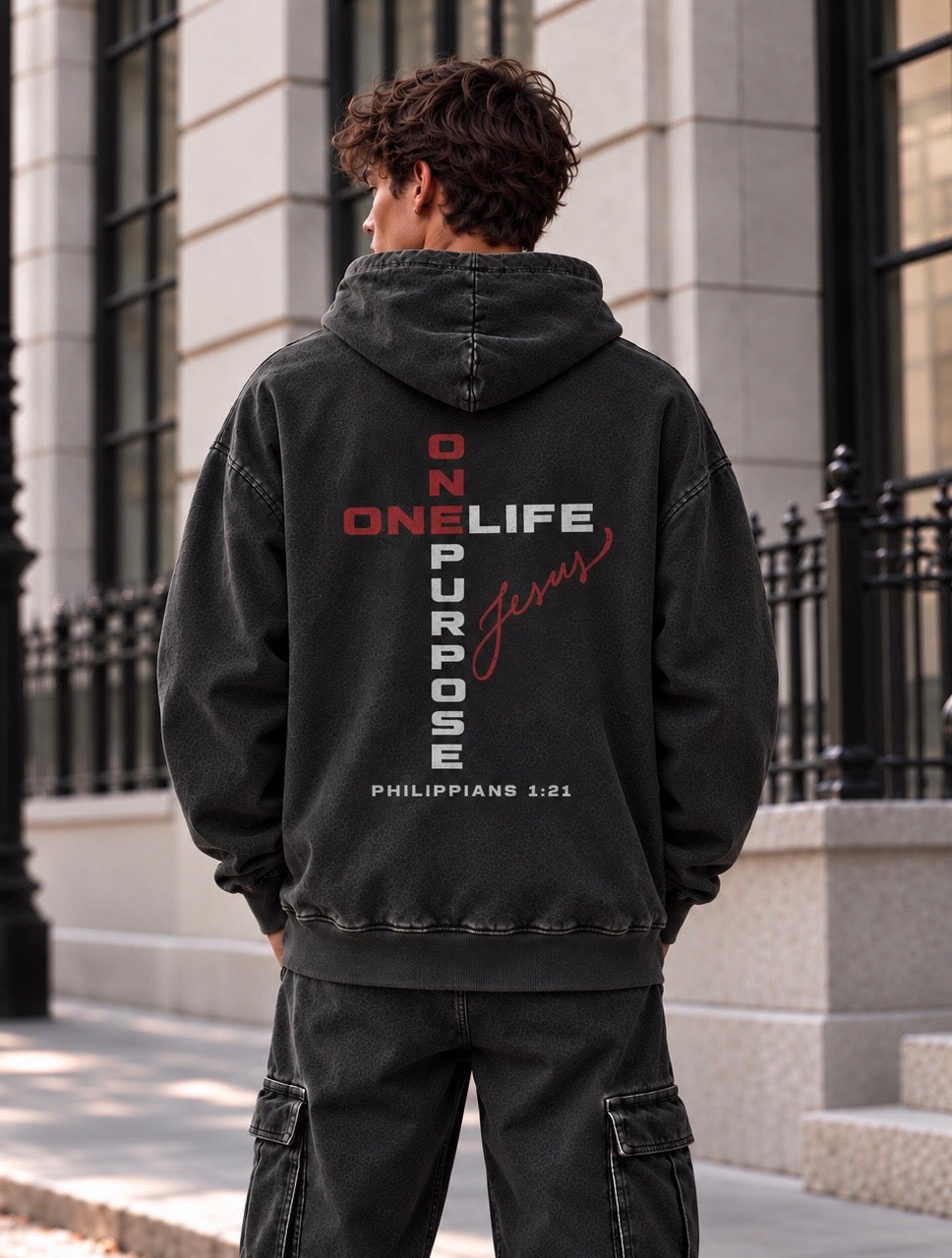 One Life Snow-Washed Hoodie