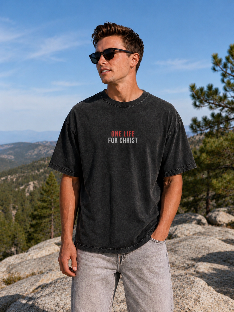 For Christ Snow-Washed Tee