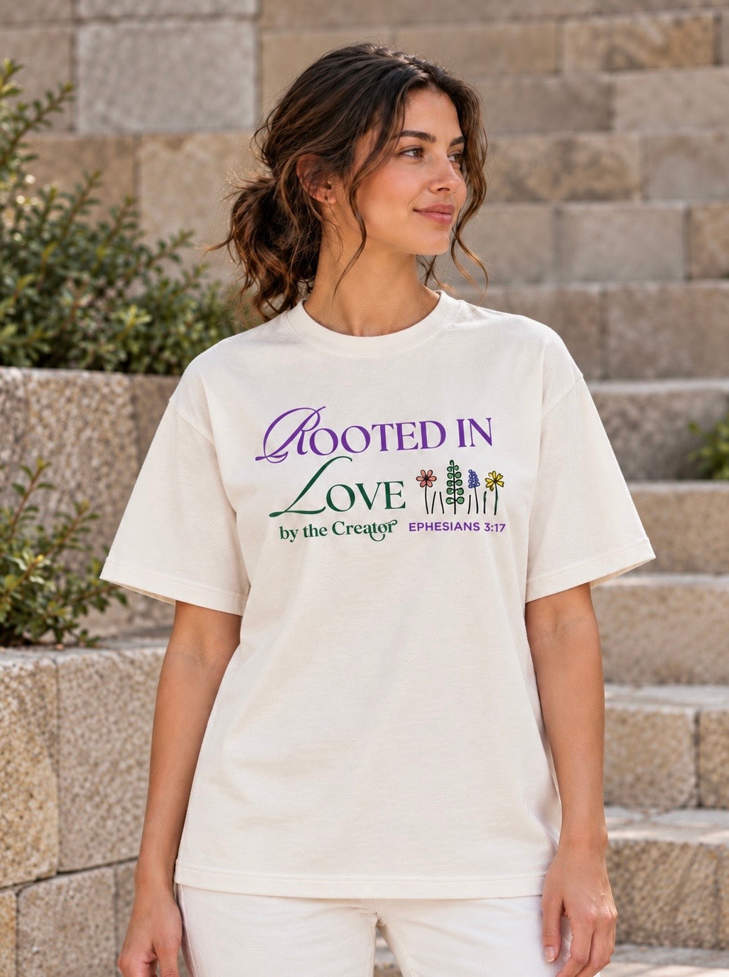 Rooted In Love Heavyweight Unisex Tee