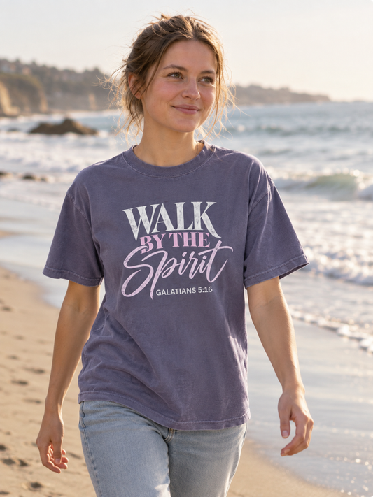 Walk by the Spirit (pink) Garment-Dyed Tee