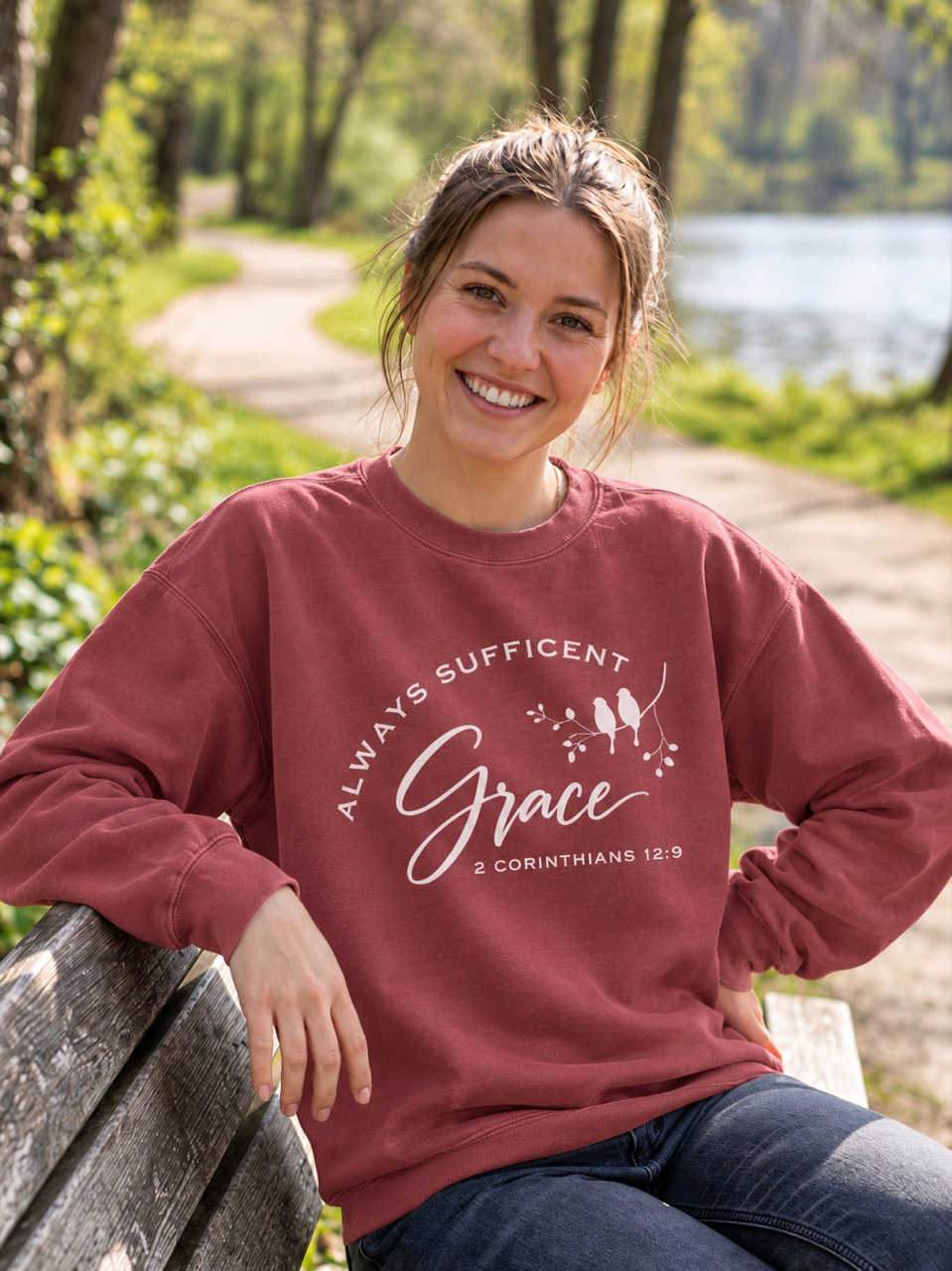 Sufficient Grace Garment-Dyed Crewneck