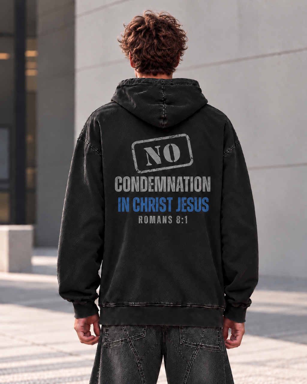 No Condemnation Snow-Washed Heavyweight Hoodie
