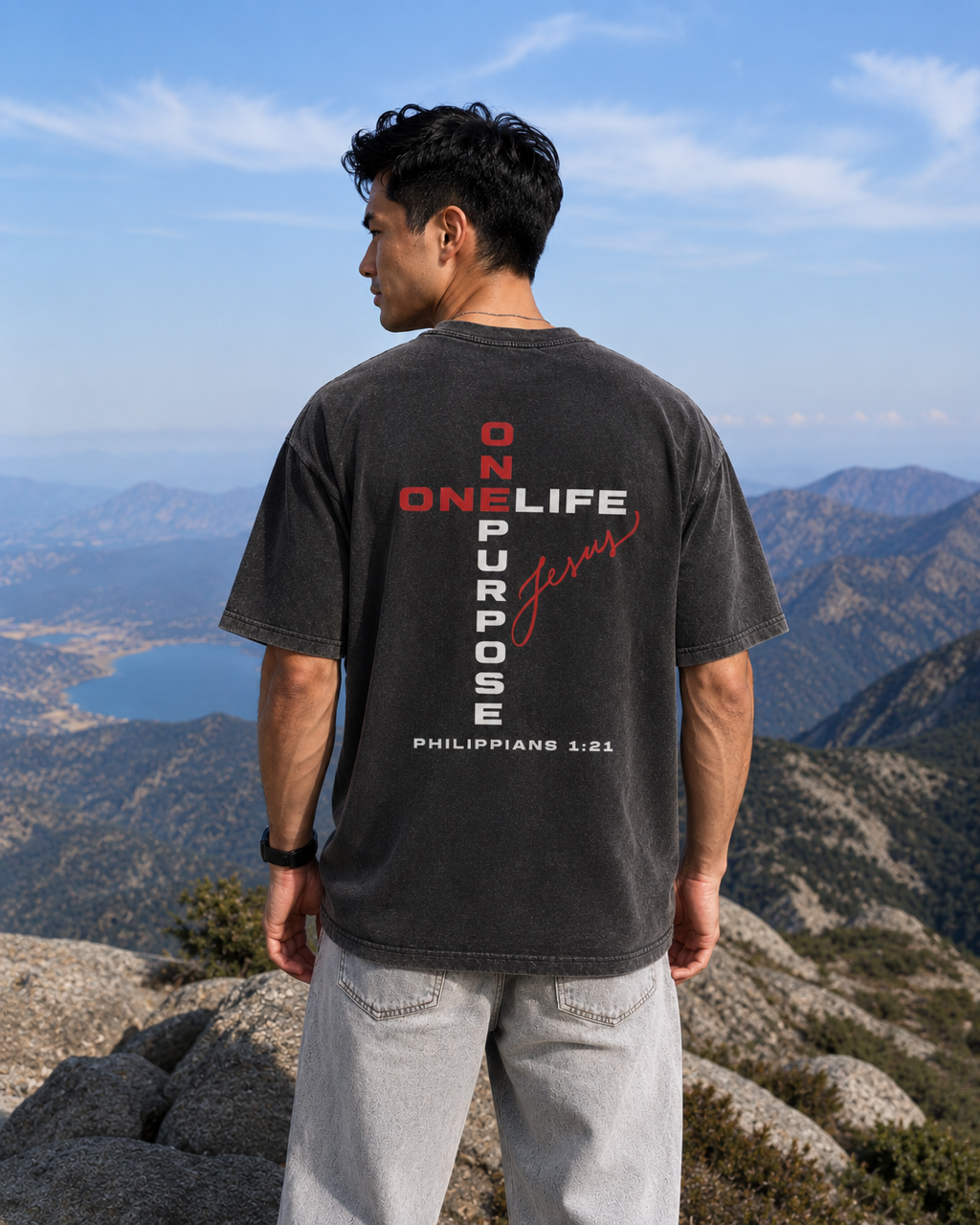 One Life Snow-Washed Tee