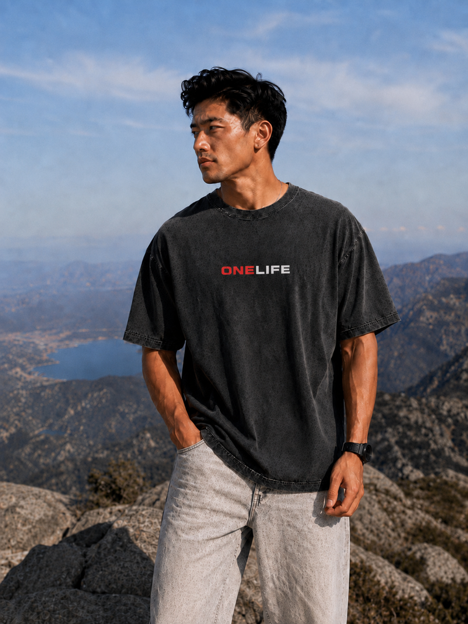 One Life Snow-Washed Tee
